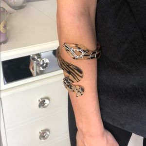 Tan & black snake arm cuff